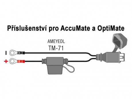 Propojovací kabel s vodotěsným konektorem k nabíječkám Accumate a Optimate