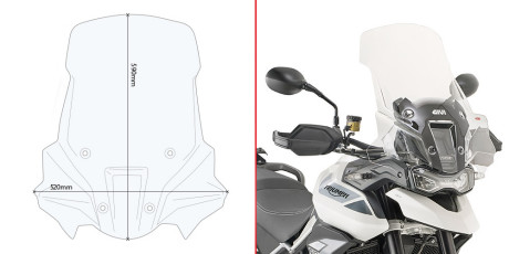 Givi D6415ST čiré plexi Triumph Tiger 900 (20-)