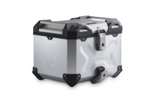 Hliníkový kufr TraX ® Adventure 38 litrů - stříbrný horní kufr 